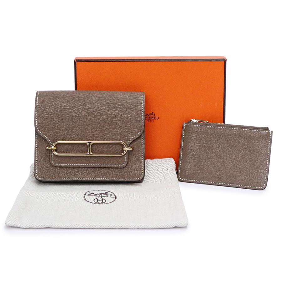HERMES ルリ スリムウォレット コンパクト エバーカラー 折り財布 S金具 HERMES（エルメス） （未使用 展示品）HERMES ロウリス ルリ スリム