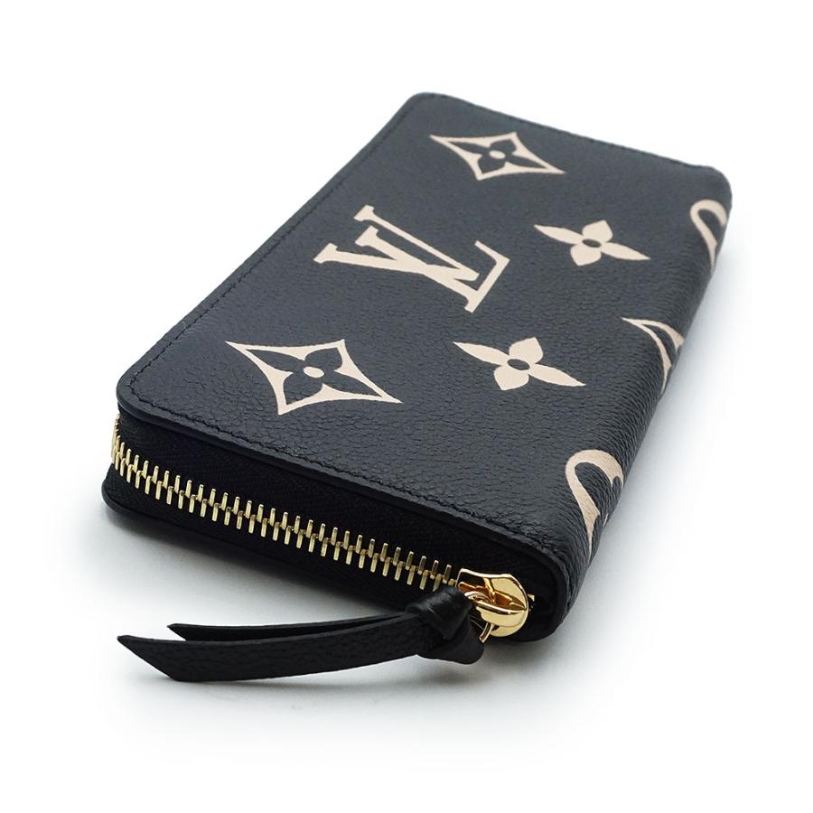 （新品・未使用品）LOUIS VUITTON ルイ ヴィトン M82338 ポルトフォイユ クレマンス モノグラムアンプラント バイカラー ブラック ベージュ 長財布 レザー 箱付の画像