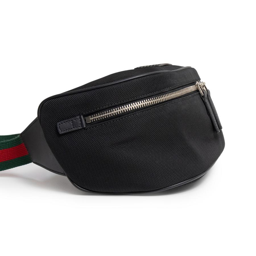 （未使用　展示品）GUCCI グッチ 630920 ベルトバッグ テクノキャンバス ブラック レッド グリーン ウエスト ボディバッグ 斜め掛け ナイロン シルバー金具_2