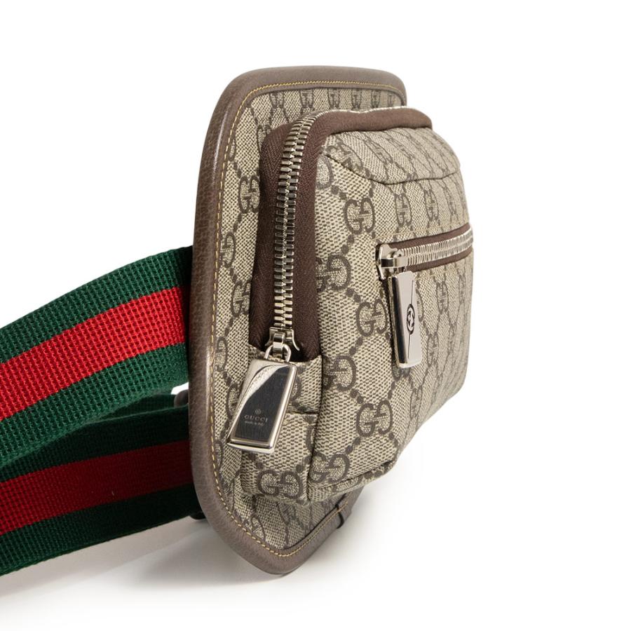 （新品・未使用品）GUCCI グッチ 760217 ボディ ウエスト ベルトバッグ GGスプリームキャンバス ベージュ ブラウン レッド グリーン マットブラウン金具の画像