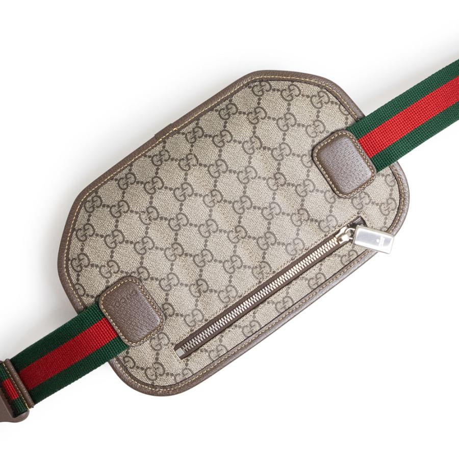 （新品・未使用品）GUCCI グッチ 760217 ボディ ウエスト ベルトバッグ GGスプリームキャンバス ベージュ ブラウン レッド グリーン マットブラウン金具の画像