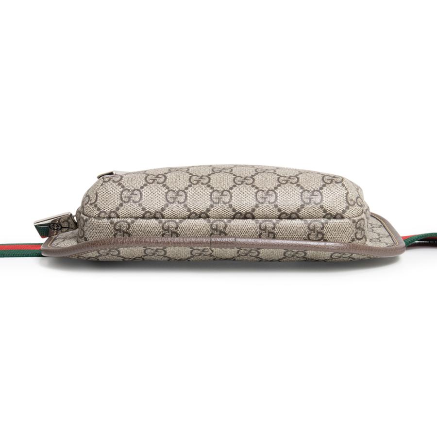 （新品・未使用品）GUCCI グッチ 760217 ボディ ウエスト ベルトバッグ GGスプリームキャンバス ベージュ ブラウン レッド グリーン マットブラウン金具の画像