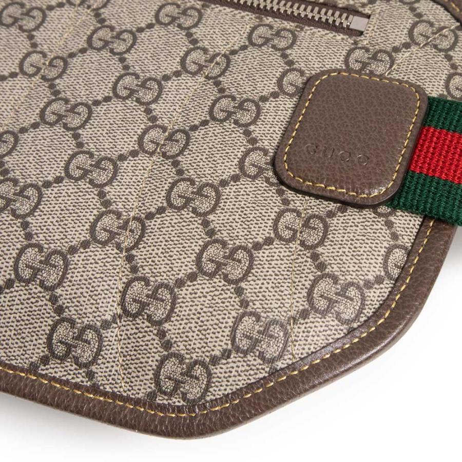 （新品・未使用品）GUCCI グッチ 760217 ボディ ウエスト ベルトバッグ GGスプリームキャンバス ベージュ ブラウン レッド グリーン マットブラウン金具の画像