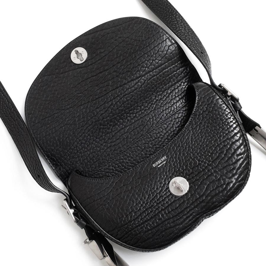 （未使用　展示品）BURBERRY バーバリー 8075511 チェス サッチェル カーフスキン レザー ブラック ショルダーバッグ 斜め掛け シルバー金具_2