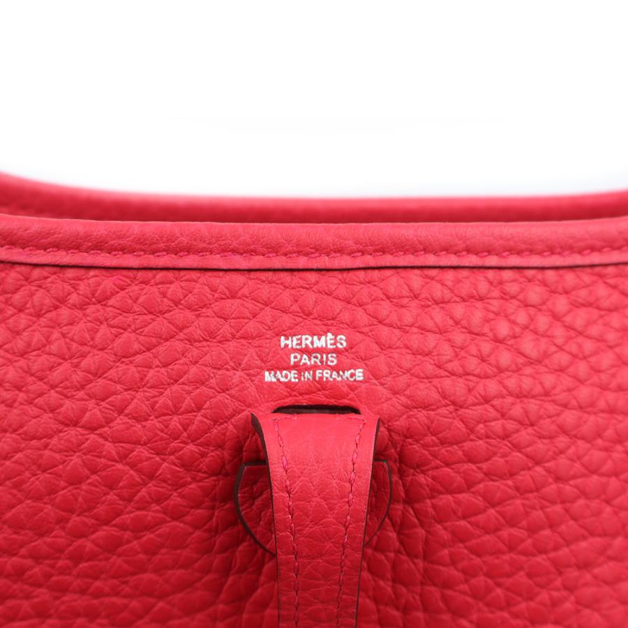 エルメス エブリン TPM アマゾン 16 トリヨンクレマンス ローズエクストリーム ピンク C刻印 ショルダーバッグ 斜め掛け レザー シルバー金具 箱付 HERMES（未使用　展示品） 未使用 展示品】HERMES エルメス エブリン TPM アマゾン 16 トリヨン