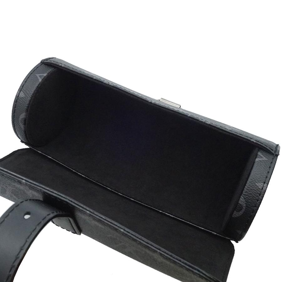（未使用　展示品）LOUIS VUITTON ルイ ヴィトン M43385 エテュイ 3 モントル モノグラムエクリプス ブラック 腕時計 ウォッチ ケース ポーチ シルバー金具_3