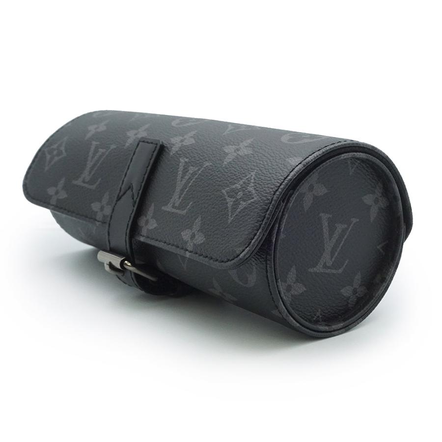 （未使用　展示品）LOUIS VUITTON ルイ ヴィトン M43385 エテュイ 3 モントル モノグラムエクリプス ブラック 腕時計 ウォッチ ケース ポーチ シルバー金具_5