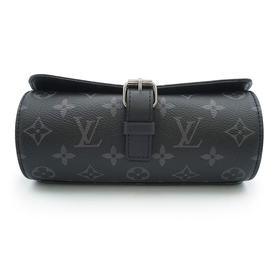 （未使用　展示品）LOUIS VUITTON ルイ ヴィトン M43385 エテュイ 3 モントル モノグラムエクリプス ブラック 腕時計 ウォッチ ケース ポーチ シルバー金具_7