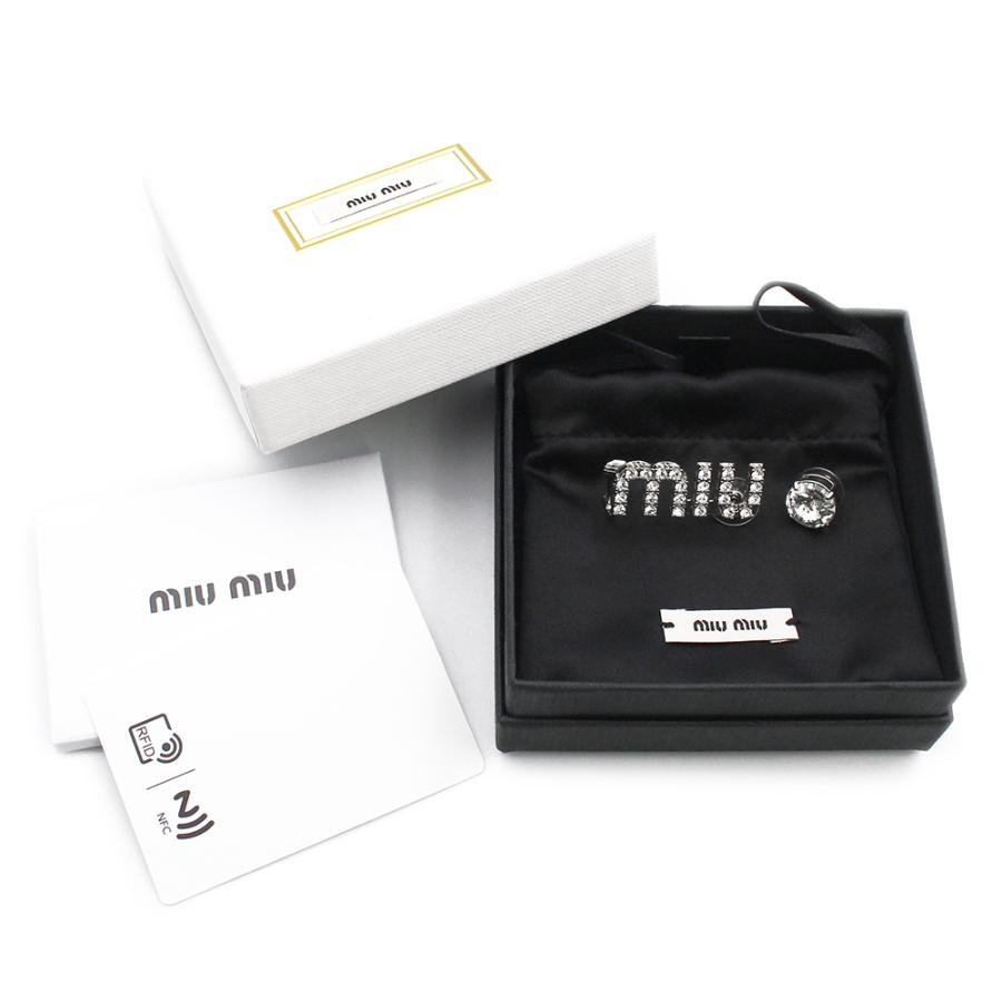 miu miu（ミュウミュウ） （美品）miu miu 5JO760 クリスタル ロゴ