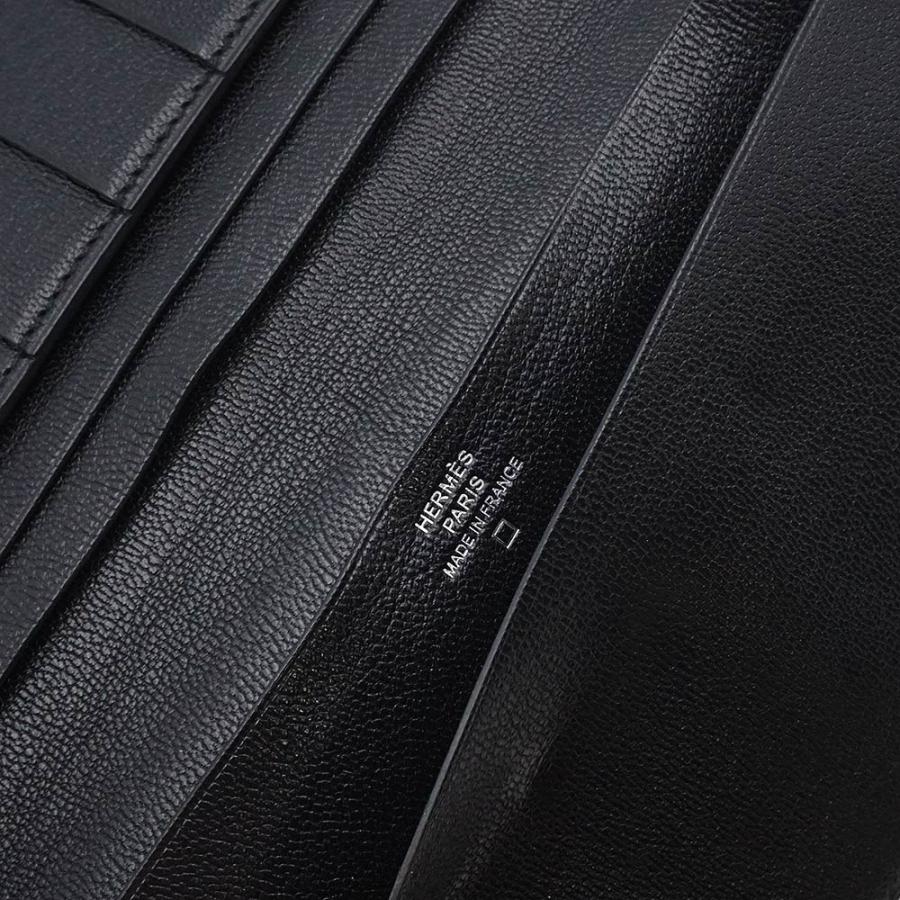 中古 エルメス HERMES ユニセックス 二つ折り財布 ルージュクー アリゲーターリセ エルメス ベアン コンパクト ルージュクー アリゲーターリセ ユニ