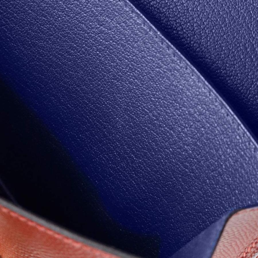 （美品）HERMES エルメス サック イリコ ミニ ヴォーエプソン ルージュアッシュ ブルーサフィールー T刻印 ショルダーバッグ 斜め掛け レザー ゴールド金具