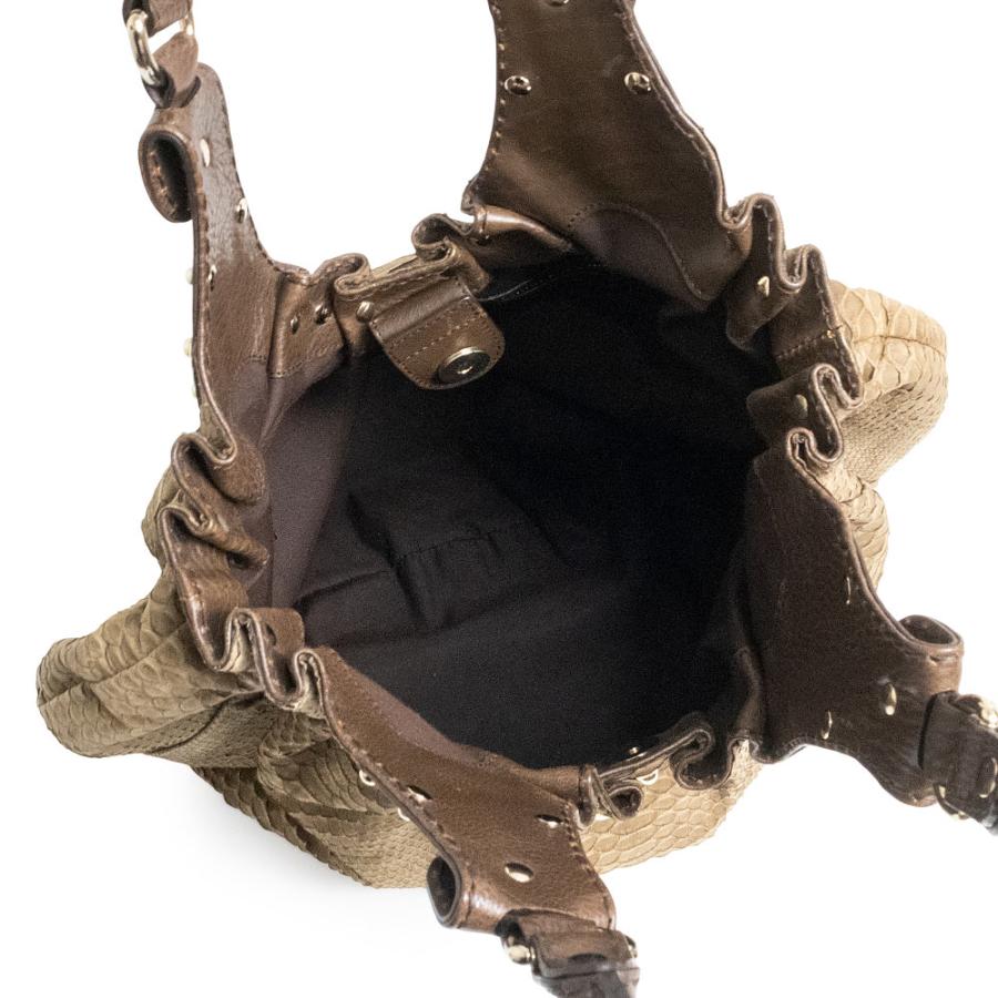 GUCCI（グッチ） （中古）GUCCI 203624 ホーボー スタッズ パイソン 