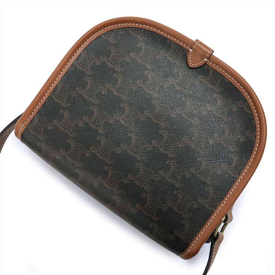 （未使用　展示品）CELINE セリーヌ 191502BZJ04LU ミディアム フォルコ トリオンフキャンバス カーフスキン タン ブラウン ショルダーバッグ 斜め掛け レザー_6