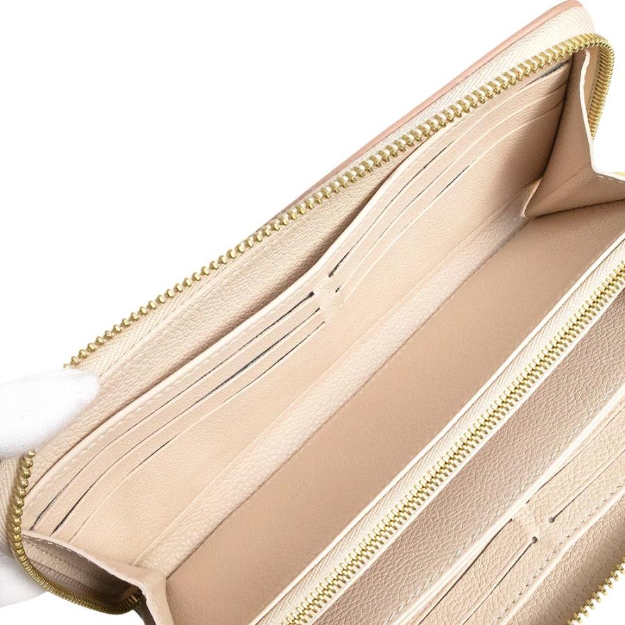 ★3日以内返品可★ 美品 LOUIS VUITTON ルイ・ヴィトン モノグラム アンプラント(スタッズ) ジッピーウォレット バイカラーエデン M13644 長財布 アイボリー ベージュ グレインレザー レディース LOUIS VUITTON - ☆3日以内返品可☆ 美品 LOUIS VUITTON ルイ
