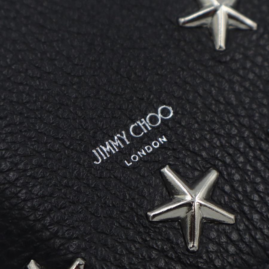 ジミーチュウ スタースタッズ クーパー グレインカーフレザー ブラック 二つ折り長財布 シルバー金具 JIMMY CHOO（新品・未使用品） JIMMY CHOO（ジミーチュウ） （新品・未使用品）JIMMY CHOO スター