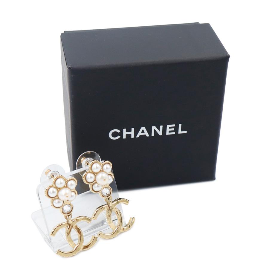 CHANELシャネル ココマークピアス ラインストーン スイングパール ゴールド CHANEL（シャネル） （新品・未使用品）CHANEL ココマーク パール