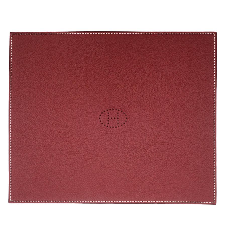 HERMES レザーマウスパット 赤 HERMES（エルメス） （新品・未使用品）HERMES ミーズ エ ルラン