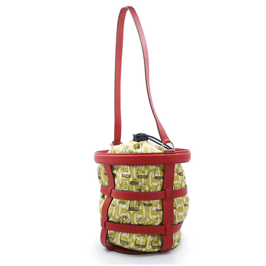 （未使用　展示品）HERMES エルメス ミュザルディーヌ バックルの工房 ストラクチャー ポション ヴォーエプソン シルク レッド グリーン X刻印 ショルダーバッグ_5