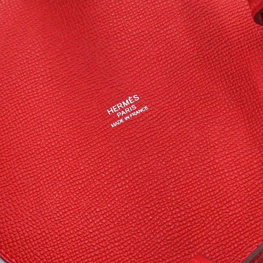 （未使用　展示品）HERMES エルメス ミュザルディーヌ バックルの工房 ストラクチャー ポション ヴォーエプソン シルク レッド グリーン X刻印 ショルダーバッグ_9