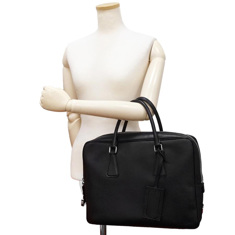 プラダ VS0305 サフィアーノレザー ハンドバッグ ビジネスバッグ メンズ PRADA（プラダ） （未使用 展示品）PRADA VS0305 トライアングル 三角