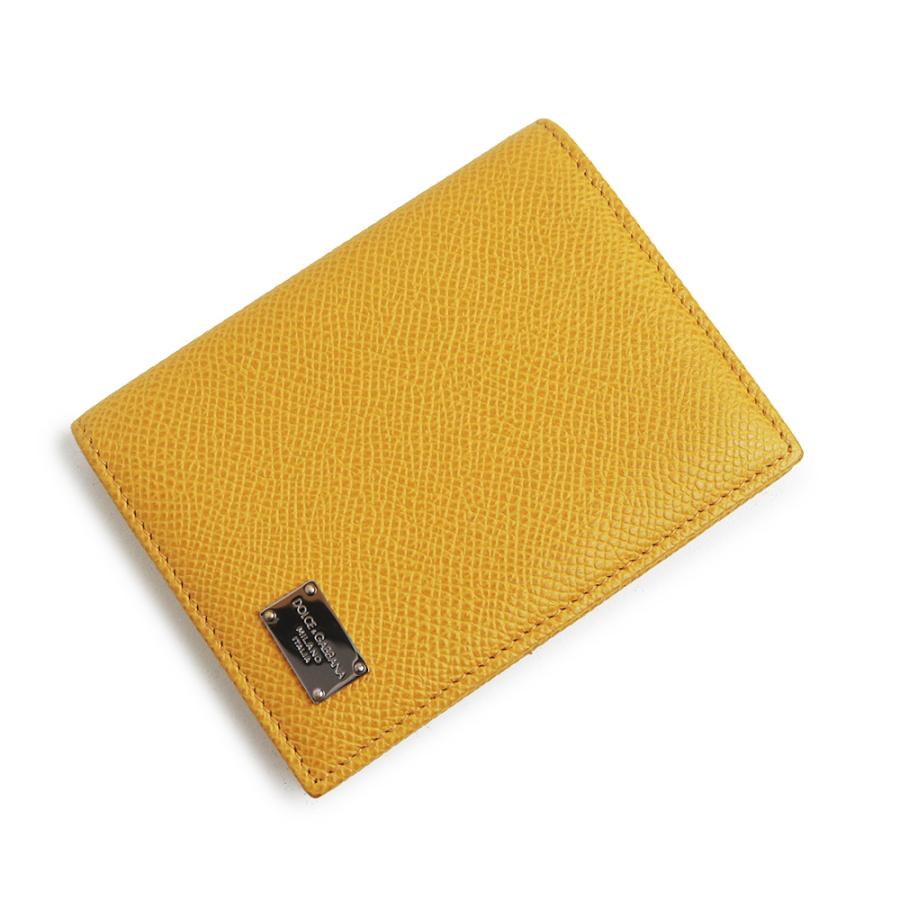 ドルチェアンドガッバーナ レザー イエロー カードケース 名刺入れ 定期入れ パスケース シルバー金具 DOLCE&GABBANA（美品） 美品）DOLCE&GABBANA ドルチェアンドガッバーナ レザー イエロー