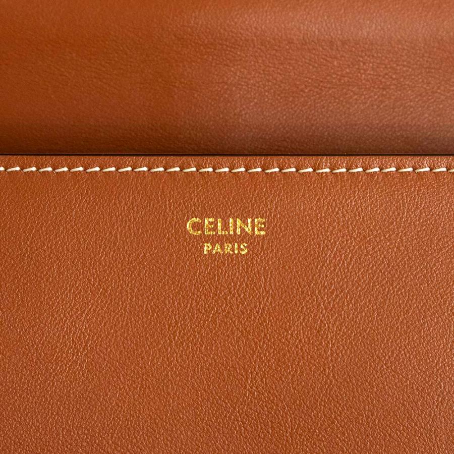 セリーヌ 196583DK1 ミディアム タブー カーフスキン タン ブラウン ショルダーバッグ 斜め掛け レザー ゴールド金具 CELINE（未使用　展示品） CELINE - セリーヌ 196583DK1 ミディアム タブー カーフスキン タン