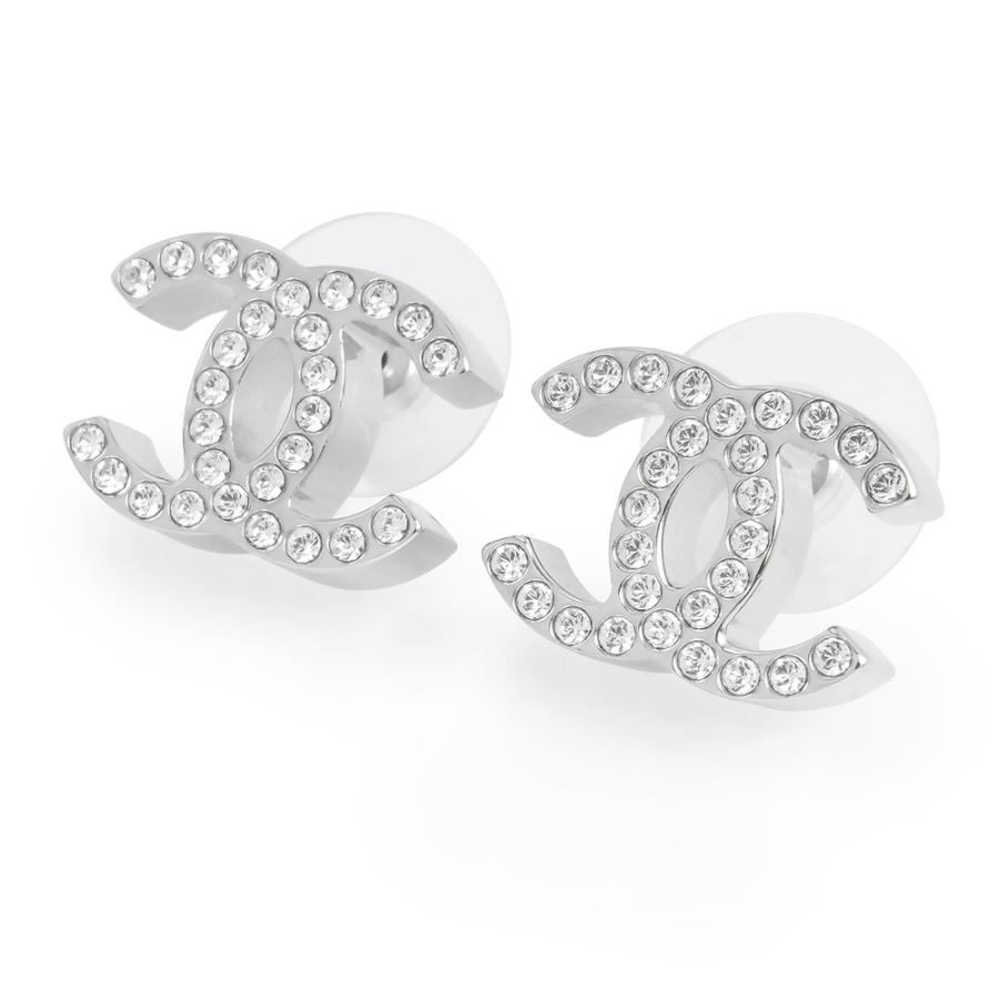 正規品 CHANEL シャネル ココマーク ストーン ピアス シルバー 箱付き CHANEL（シャネル） （未使用 展示品）CHANEL ABE835 ココマーク