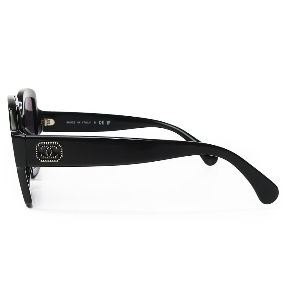 （中古）CHANEL シャネル A71469 サングラス パール ココマーク オクタゴン ブラック プラスチック メガネ 眼鏡 アイウェア ゴールド金具の画像