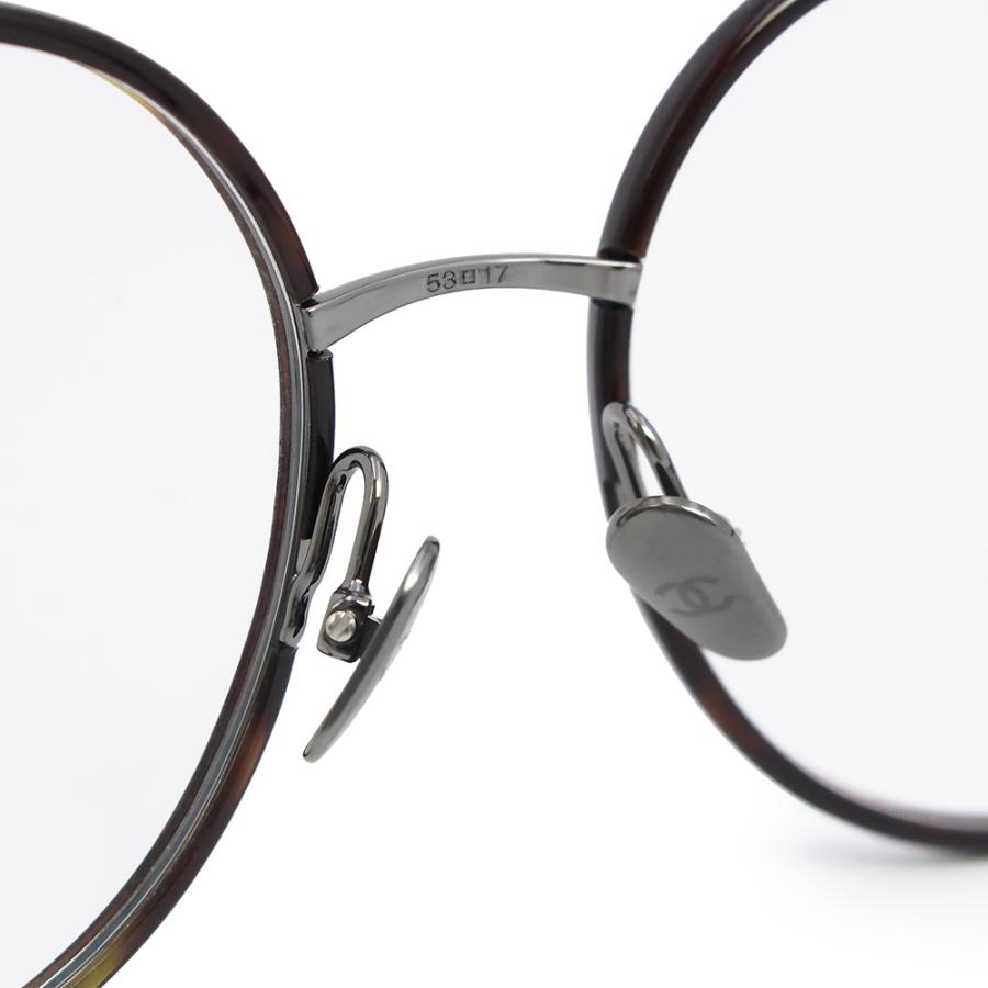 （美品）CHANEL シャネル 2213 A75293 パント シェイプ オプティカル ロゴ ダークブラウン アイウェア 眼鏡 メガネフレーム サングラス ガンメタル金具の画像