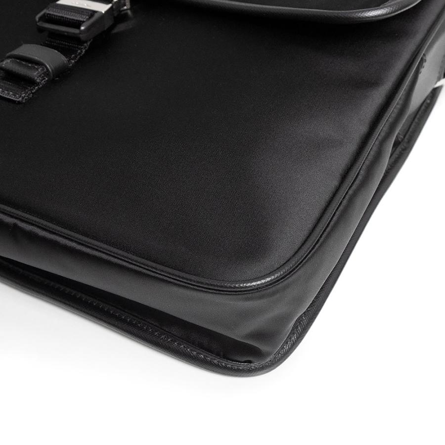（未使用　展示品）PRADA プラダ VA0951 テスート ナイロン サフィアーノ ネロ ブラック ロゴ メッセンジャー ショルダーバッグ レザー 斜め掛け シルバー金具_13