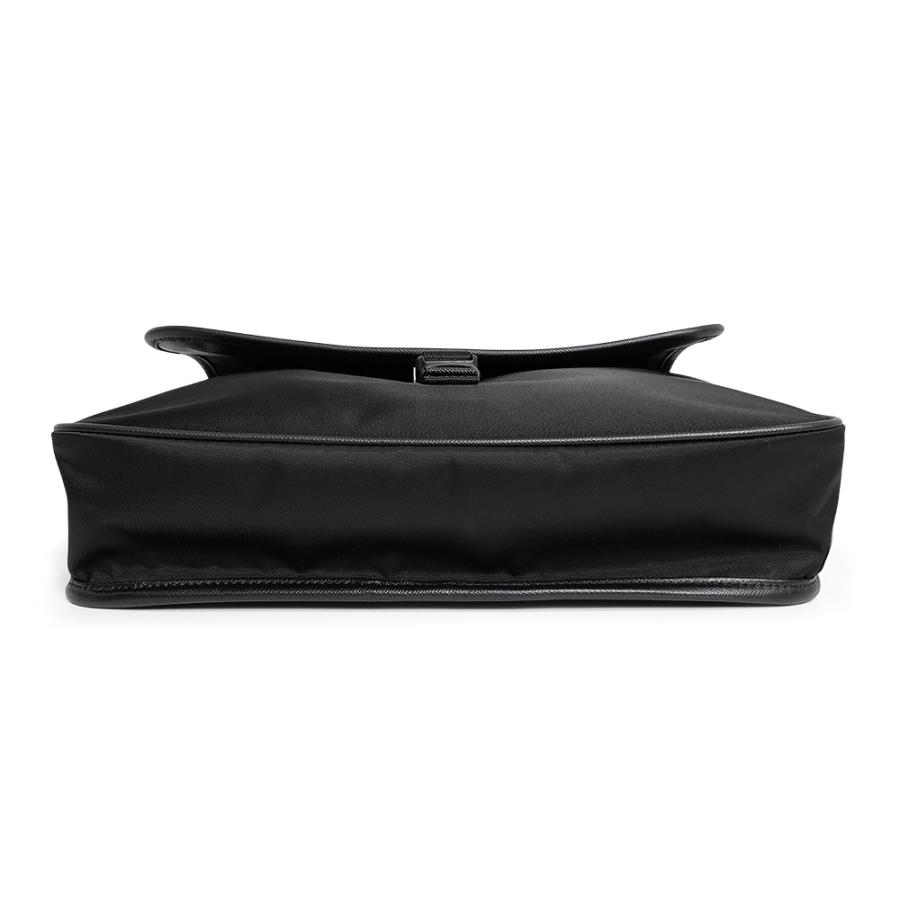 （未使用　展示品）PRADA プラダ VA0951 テスート ナイロン サフィアーノ ネロ ブラック ロゴ メッセンジャー ショルダーバッグ レザー 斜め掛け シルバー金具_7