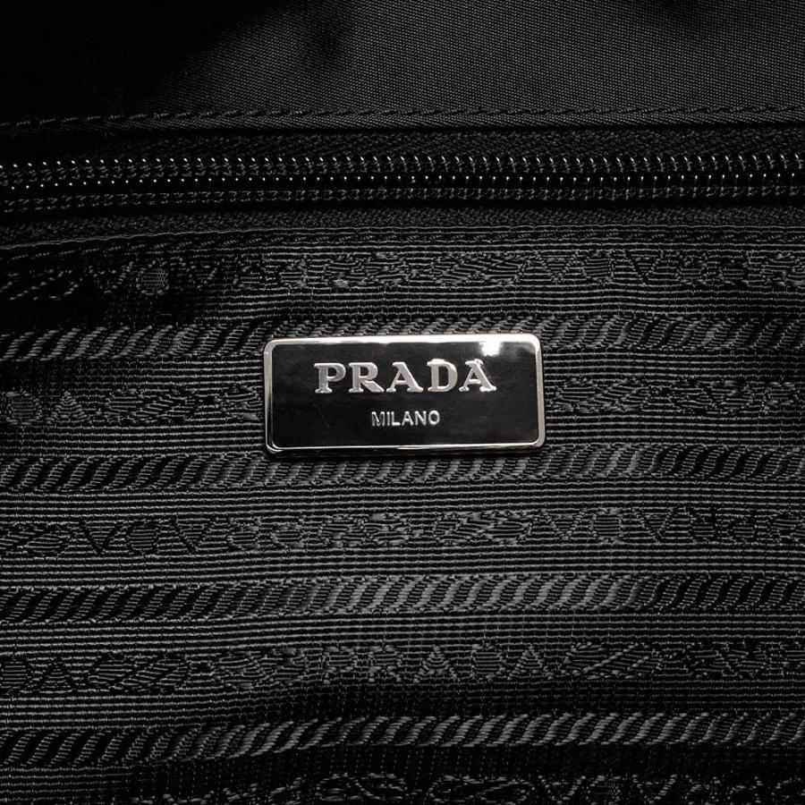 （未使用　展示品）PRADA プラダ VA0951 テスート ナイロン サフィアーノ ネロ ブラック ロゴ メッセンジャー ショルダーバッグ レザー 斜め掛け シルバー金具_9