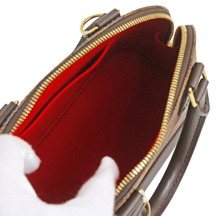 （未使用　展示品）LOUIS VUITTON ルイ ヴィトン N41221 アルマ BB ダミエ スムースレザー ブラウン 2way ショルダー ハンドバッグ 斜め掛け ゴールド金具