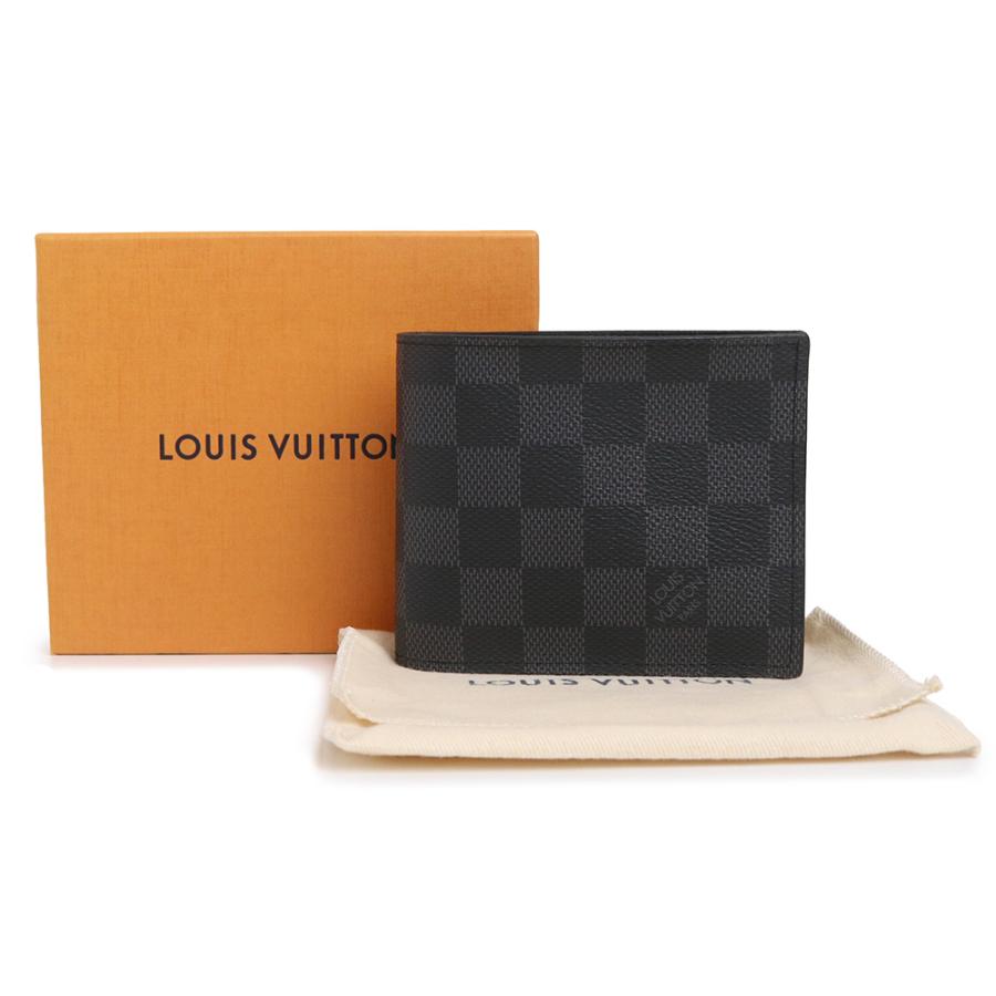 （新品・未使用品）LOUIS VUITTON ルイ ヴィトン N63336 ポルトフォイユ マルコ NM ダミエグラフィット ブラック 二つ折り財布 シルバー金具の画像