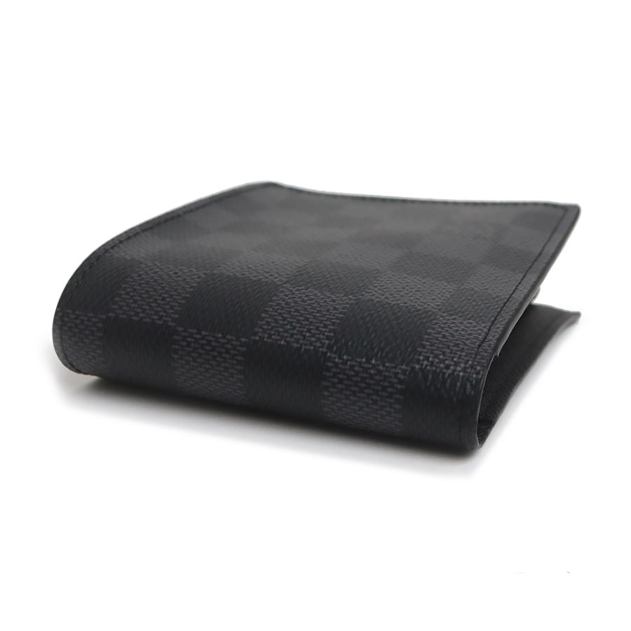 （新品・未使用品）LOUIS VUITTON ルイ ヴィトン N63336 ポルトフォイユ マルコ NM ダミエグラフィット ブラック 二つ折り財布 シルバー金具の画像