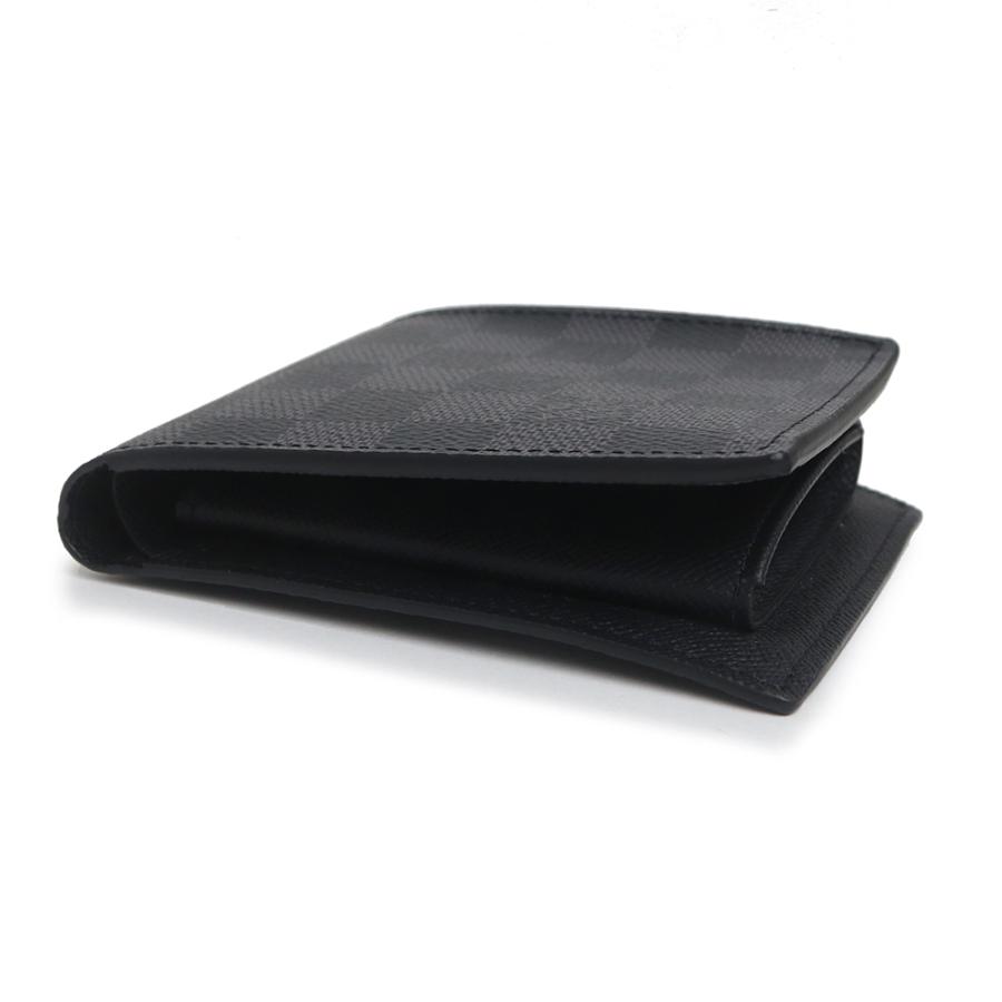 （新品・未使用品）LOUIS VUITTON ルイ ヴィトン N63336 ポルトフォイユ マルコ NM ダミエグラフィット ブラック 二つ折り財布 シルバー金具の画像