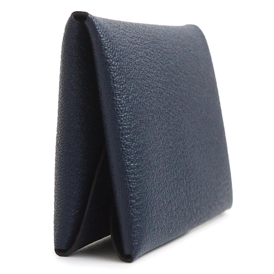 （新品・未使用品）HERMES エルメス カルヴィ デュオ コンパクト シェーブルミゾール Blue nuit ブルーニュイ ネイビー K刻印 コインケース シルバー金具 箱付の画像