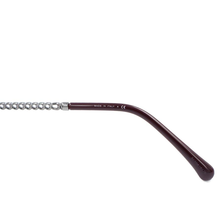 （美品）CHANEL シャネル 4244 A71291 チェーン ココマーク スクエア シェイプ アイウェア サングラス ピンク メタル シルバー 眼鏡の画像