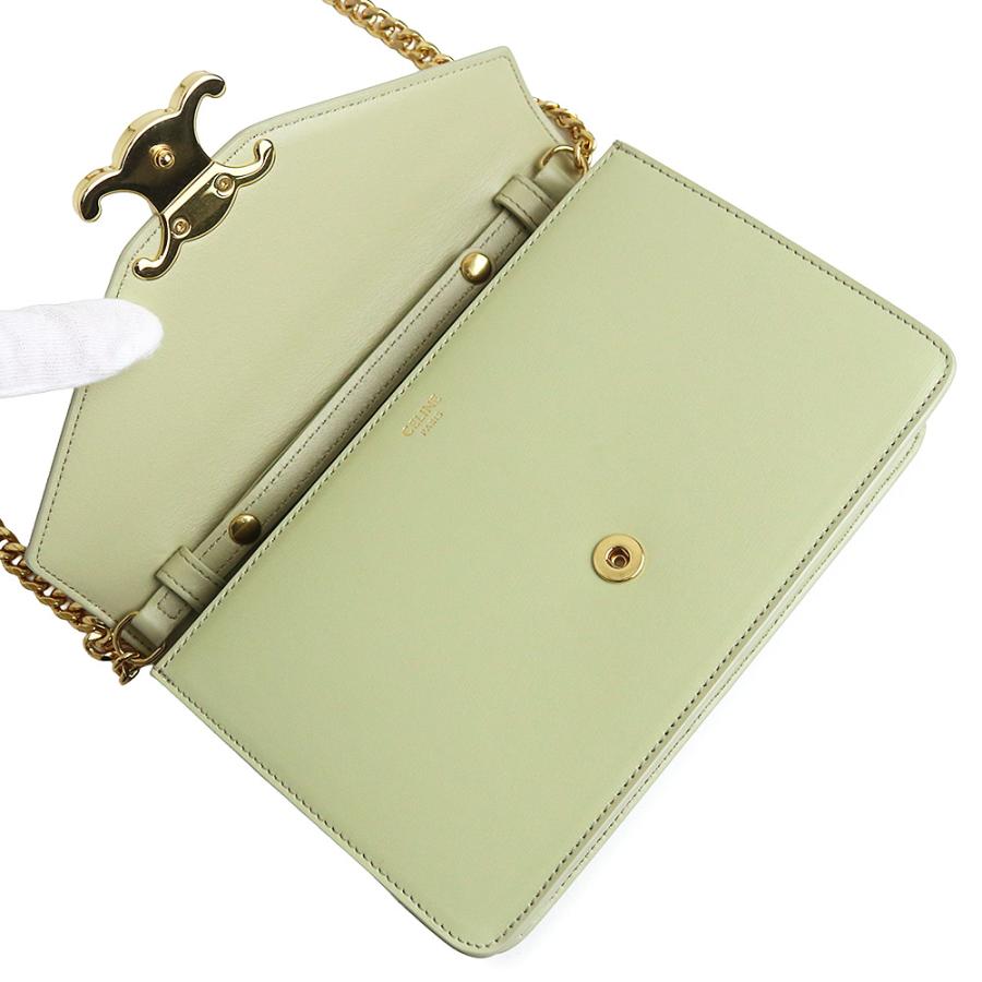 CELINE トリオンフ　ウォレット CELINE（セリーヌ） （未使用 展示品）CELINE 10L033DPV チェーン
