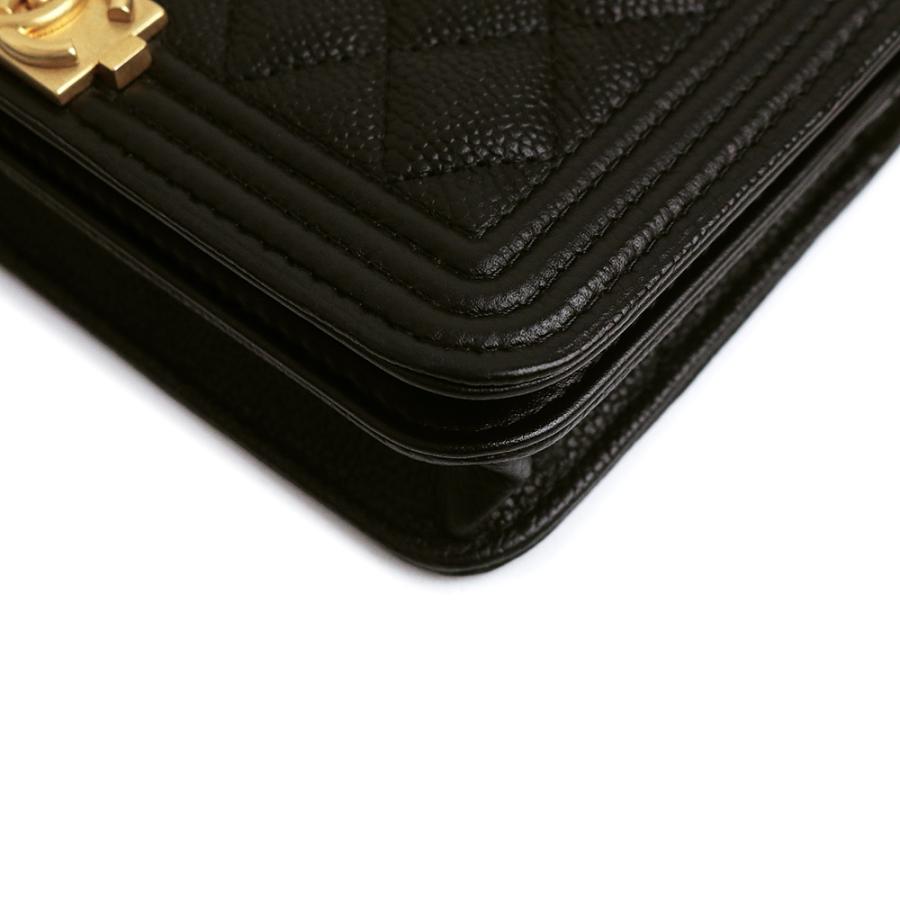 （未使用　展示品）CHANEL シャネル AP2205 ボーイシャネル マトラッセ ココマーク チェーンウォレット キャビアスキン ブラック ショルダーバッグ 斜め掛け_10