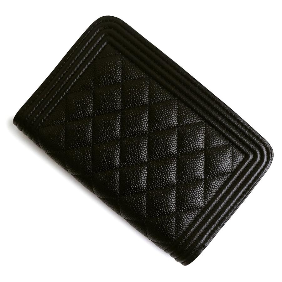（未使用　展示品）CHANEL シャネル AP2205 ボーイシャネル マトラッセ ココマーク チェーンウォレット キャビアスキン ブラック ショルダーバッグ 斜め掛け_6