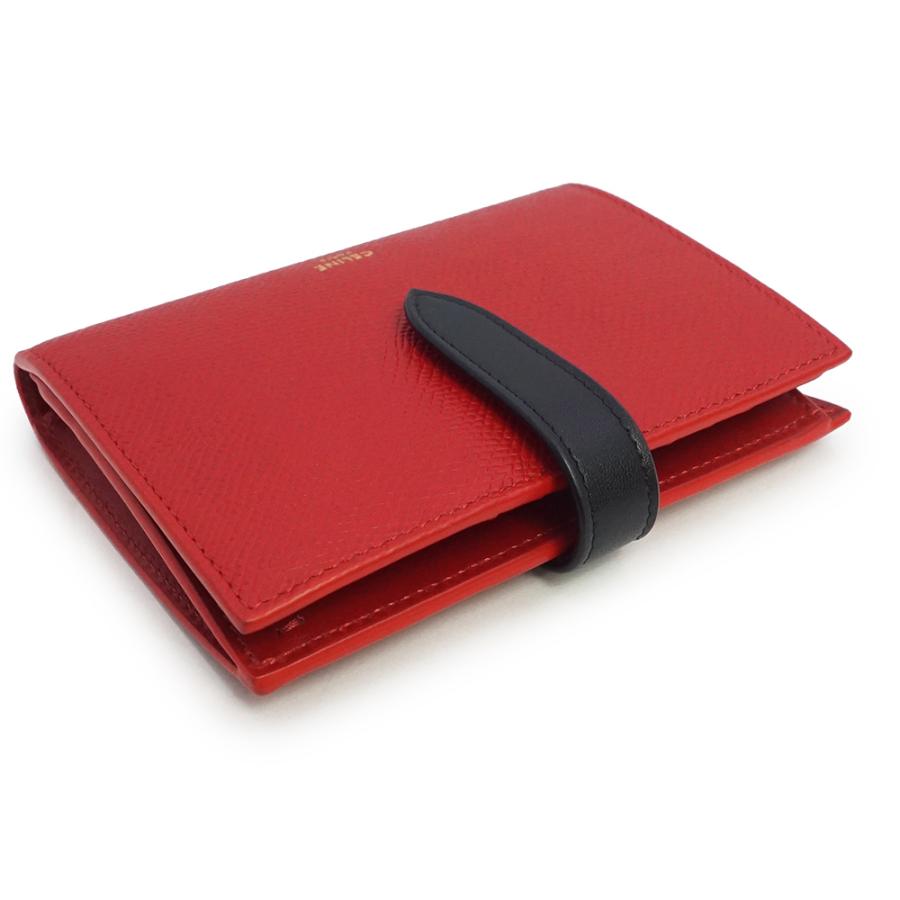 セリーヌ 財布 バイカラー レッド ブラック オールドセリーヌ CELINE（セリーヌ） （未使用 展示品）CELINE 10B643BRU ミディアム