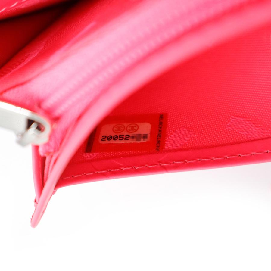 （未使用保管品）CHANEL シャネル A26717 カンボンライン キルティングウォレット カーフスキン ブラック ピンク 二つ折り長財布 レザー シルバー金具 箱付の画像