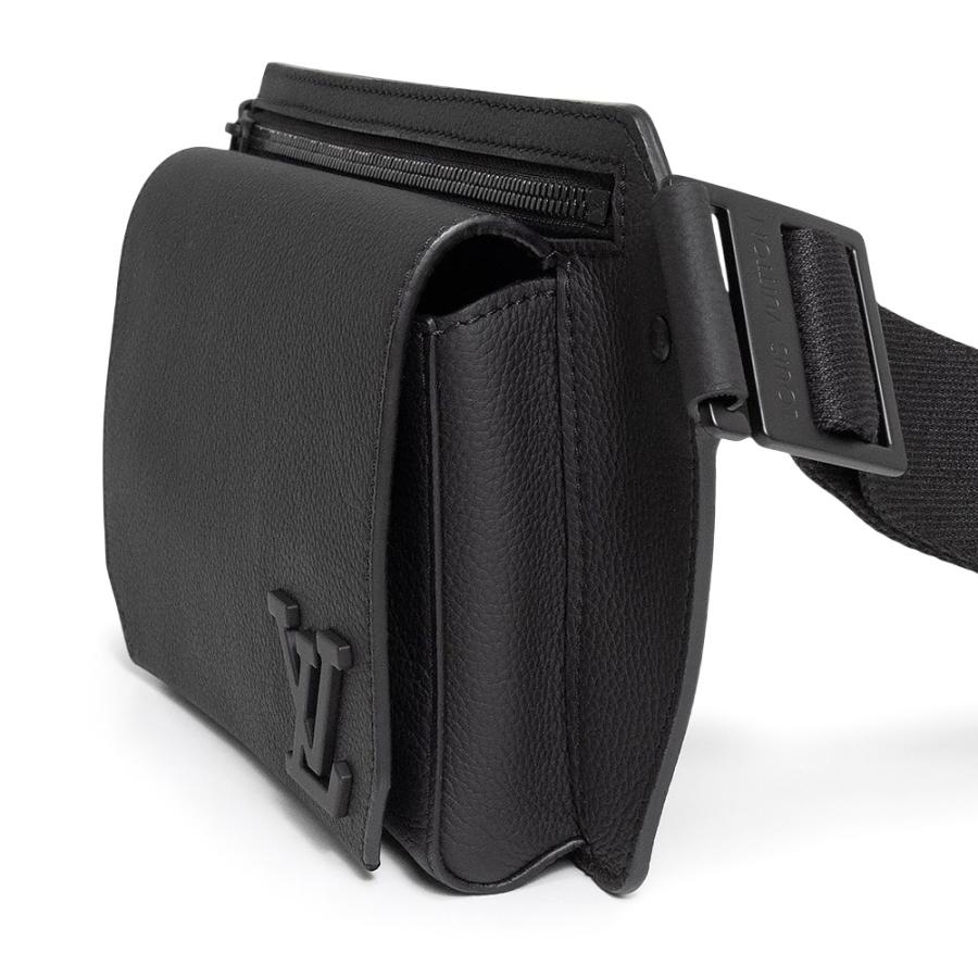 ルイ ヴィトン M57081 テイクオフ スリング LV アエログラム グレインレザー ブラック ウエスト ボディバッグ 斜め掛け ブラック金具 箱付 LOUIS VUITTON（未使用　展示品） LOUIS VUITTON（ルイ・ヴィトン） （未使用 展示品）LOUIS VUITTON
