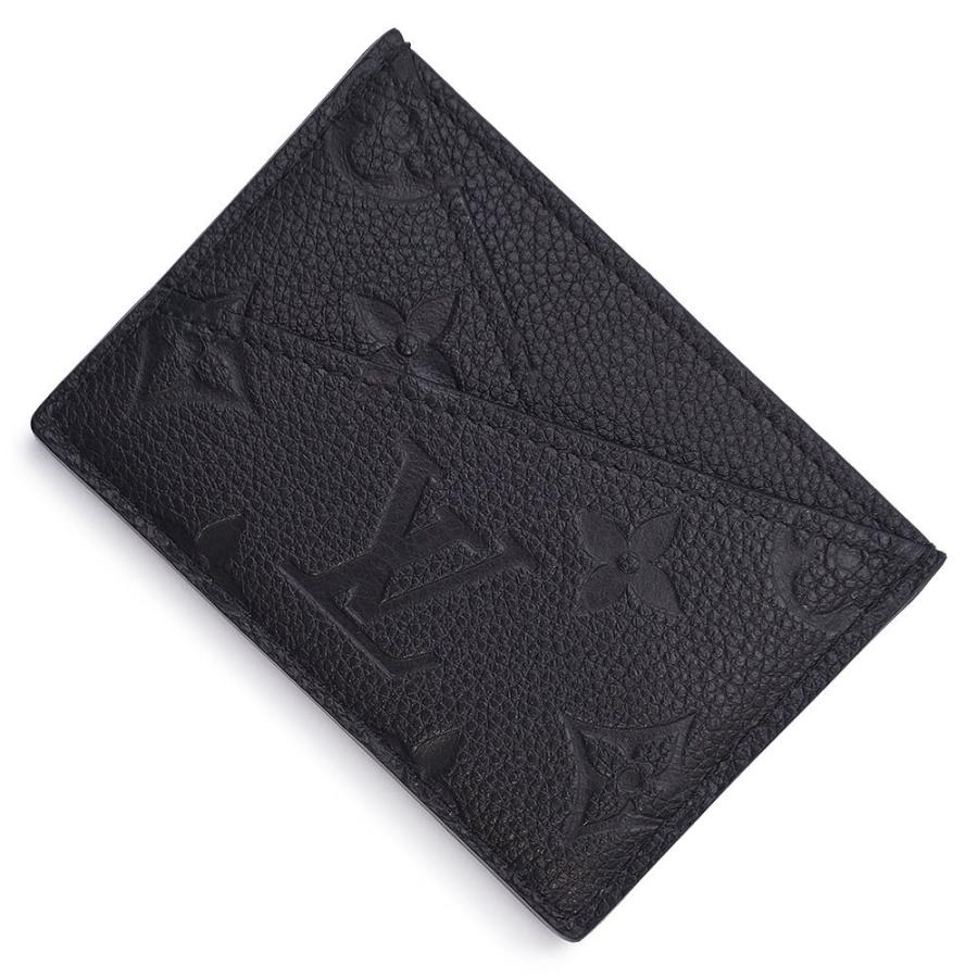 （新品・未使用品）LOUIS VUITTON ルイ ヴィトン M13695 ポルト カルト クリスクロス モノグラムアンプラント ノワール ブラック カードケース ゴールド金具の画像