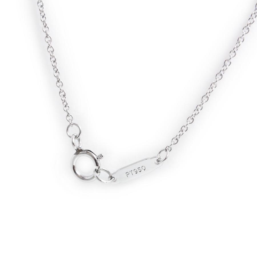 （美品）TIFFANY&Co. ティファニー レター イニシャル A アルファベット Pt950 プラチナ 19Pダイヤモンド シルバー ネックレス ペンダントの画像