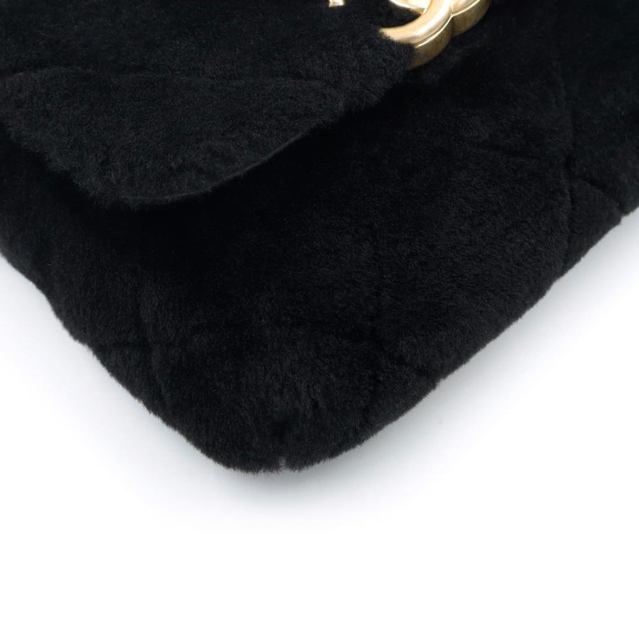 （未使用　展示品）CHANEL シャネル ココマーク マトラッセ チェーン ラムスキン シアリング ブラック ショルダーバッグ レザー アンティークゴールド金具_10