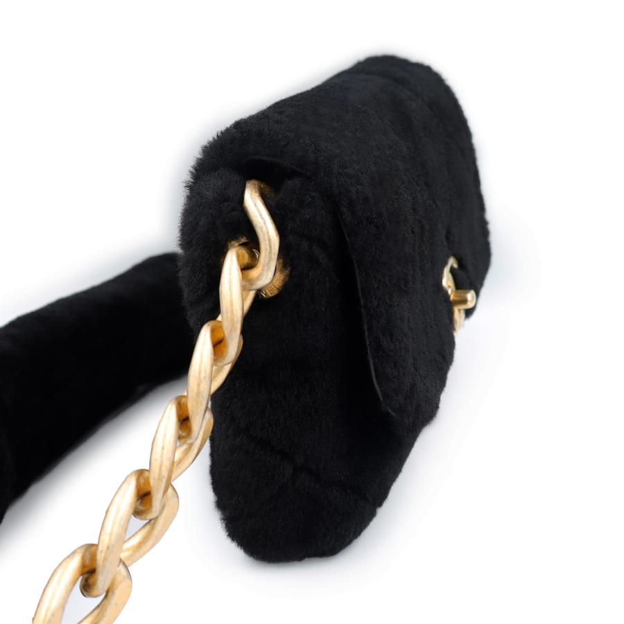 （未使用　展示品）CHANEL シャネル ココマーク マトラッセ チェーン ラムスキン シアリング ブラック ショルダーバッグ レザー アンティークゴールド金具_4