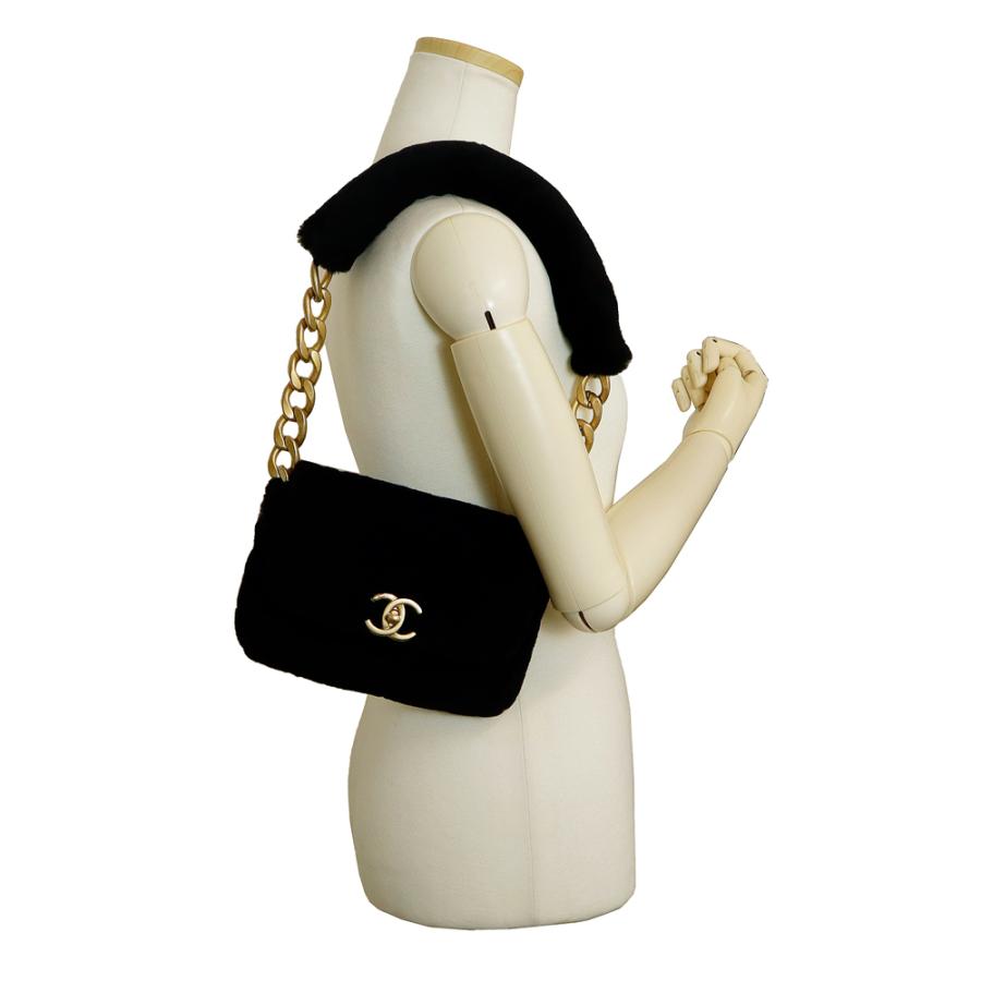 （未使用　展示品）CHANEL シャネル ココマーク マトラッセ チェーン ラムスキン シアリング ブラック ショルダーバッグ レザー アンティークゴールド金具_8