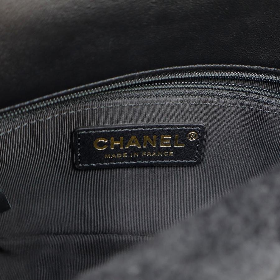 （未使用　展示品）CHANEL シャネル ココマーク マトラッセ チェーン ラムスキン シアリング ブラック ショルダーバッグ レザー アンティークゴールド金具_9